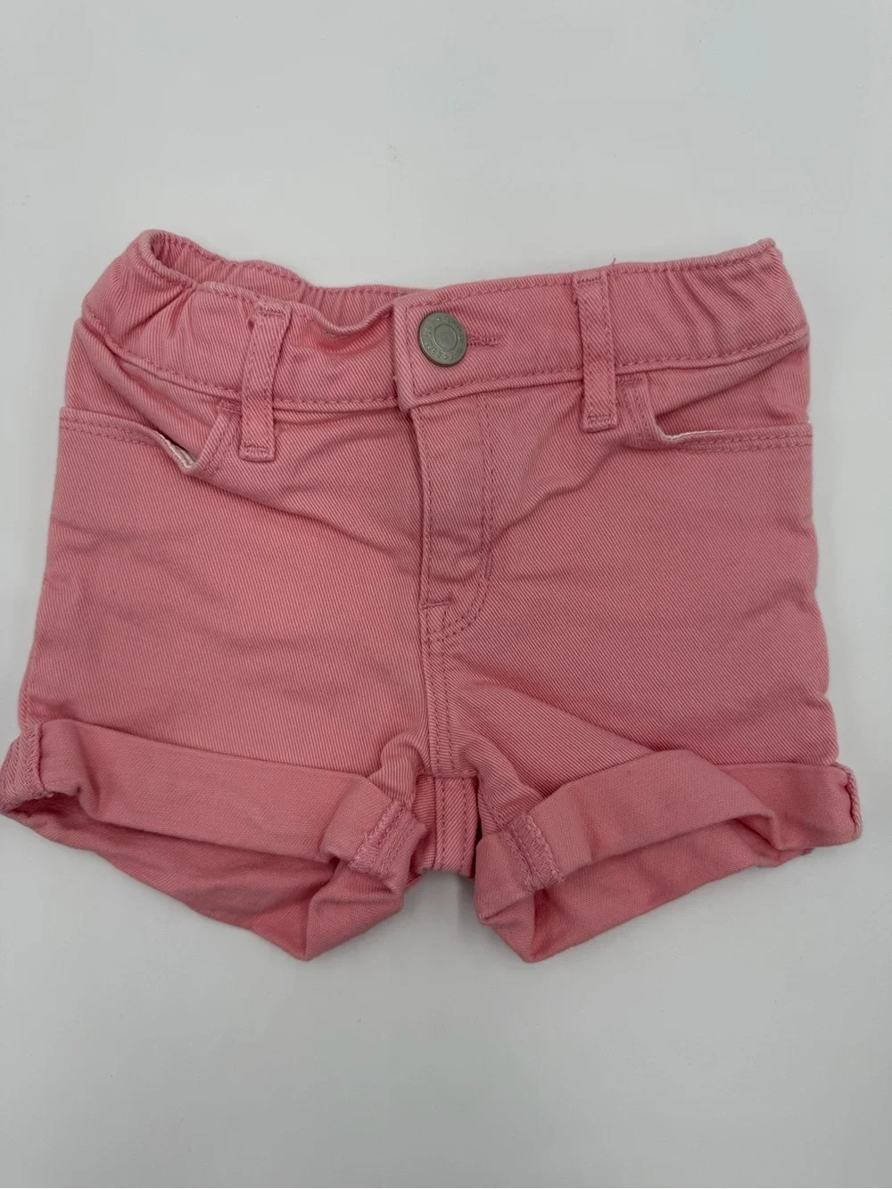 GAP Girls Pink Denim Rolled-Hem Cotton Shorts 4T
